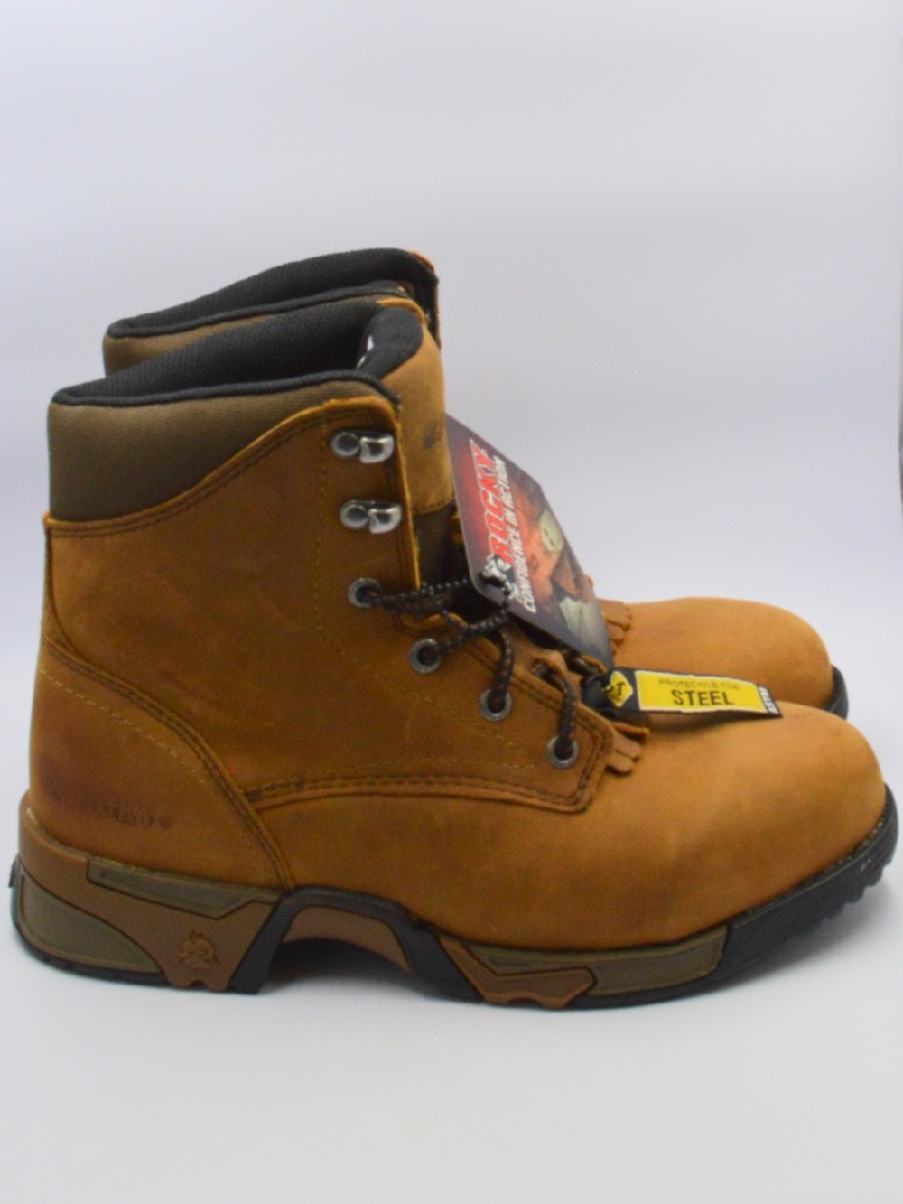 Rocky Aztec Steel Toe Leather Work Boots Womens Size 6M NWT